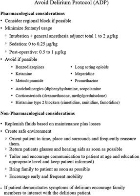 Early incident and subsyndromal delirium in older patients undergoing elective surgical procedures: a randomized clinical trial of an avoid delirium protocol